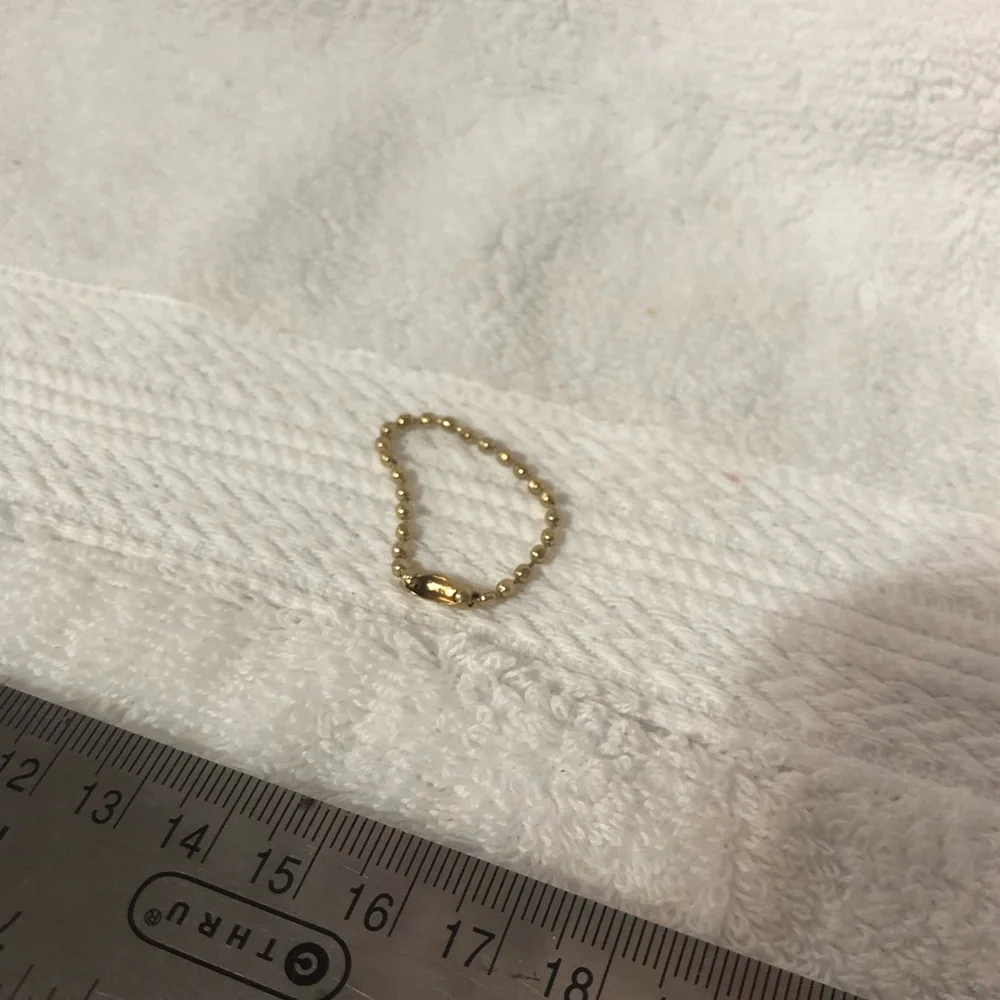 Coach embossed brass finish ball chain 4 inch replacement chain
